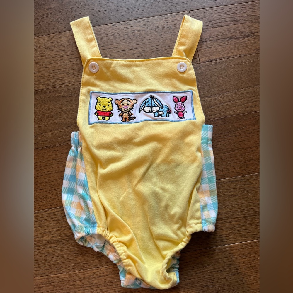 Embroidered Winnie The Pooh Bubble Romper